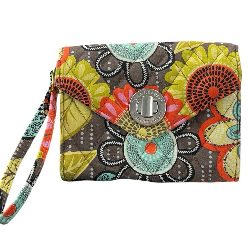Vera Bradley, Flower Shower, Turn lock wallet, Wristlet Floral